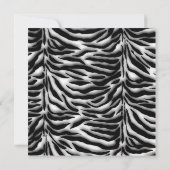 女の子のピンクのゼブラ 卒業おめでとうのご案内 招待状 (裏面)