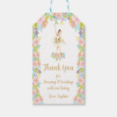 女の子のピンクのダンスパーティーにおすすめの編集可能なタグ ギフトタグ (正面)