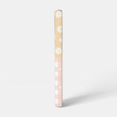 女の子のピンクの桃の花のバラの十字架 SAMSUNG GALAXYケース (左側面)