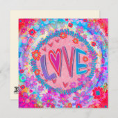 女の子のピンクの花の楽しい愛のインスピレーション スウィート (正面/裏面)