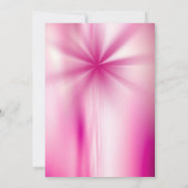 女の子のピンクの誕生日パーティー招待状 招待状 (裏面)