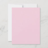 女の子のピンクの1歳誕生日招待状 招待状 (裏面)