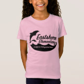 『女の子のピンクジャンプイルカ』Tシャツ Tシャツ (正面)