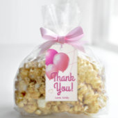 女の子のピンク サンクス バースデー ギフトタグ