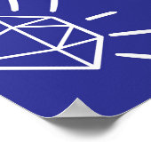 女の子のファッションのシームレスなパターンとスローガン。手d ポスター (角)