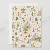 女の子のファンタジーな童話の誕生日 サンキューカード (裏面)