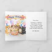 女の子のファンタジーな6歳の誕生日カード カード (内部)