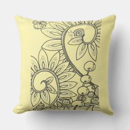 女の子のファンタジーの花カタツムリのギンガム枕 クッション