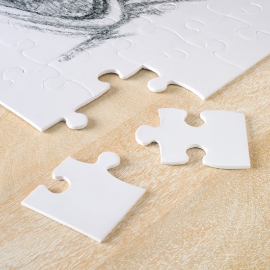 女の子のフィギュアのある街の噴水 ジグソーパズル (側面)