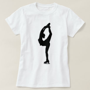 女の子のフィギュアスケート選手のワイシャツ Tシャツ