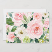 女の子のフラワーのぞうさんベビーシャワー招待状 招待状 (裏面)