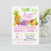 女の子のフロッティ誕生日パーティーの招待状 招待状 (スタンド正面)