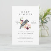 女の子のフローラの巣の赤ちゃんシャワー 招待状 (スタンド正面)