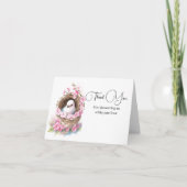 女の子のフローラの巣サンキューカード サンキューカード (正面)