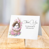 女の子のフローラの巣サンキューカード サンキューカード