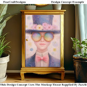 女の子のフローラ帽子とサングラスDN3Rデコページ 薄葉紙