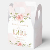 女の子のフローラ赤面の赤ちゃんシャワーありがとう フェイバーボックス (オープン)