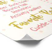 女の子のフローラ1st誕生日マイルストーンポスター ポスター (角)