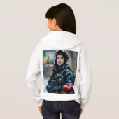 「女の子のフード付&スウェットシャスタイリッシュツ – & Cozy (裏面フル)