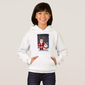 女の子のフード付&スウェットシャツ (正面フル)