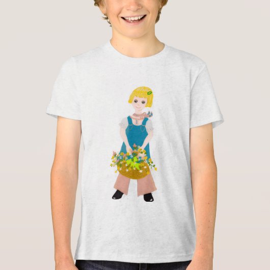 女の子のフード付&スウェットシャツ トライブレンドＴシャツ (正面)