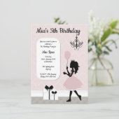 女の子のプリンセスの招待、茶パーティの招待状 招待状 (スタンド正面)