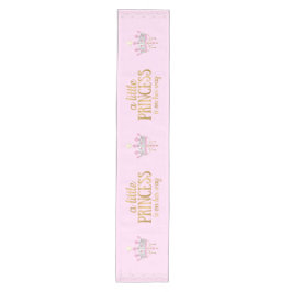 女の子のプリンセスは彼女の方法ピンクの金ゴールドティアラ ミディアムテーブルランナー