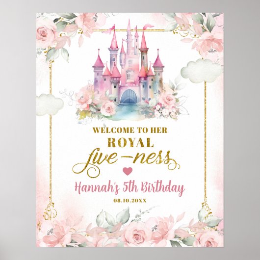 女の子のプリンセス彼女王室のの活性ウェルカムサイン ポスター (正面)