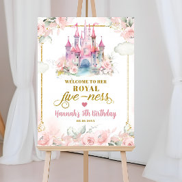 女の子のプリンセス彼女王室のの活性ウェルカムサイン ポスター