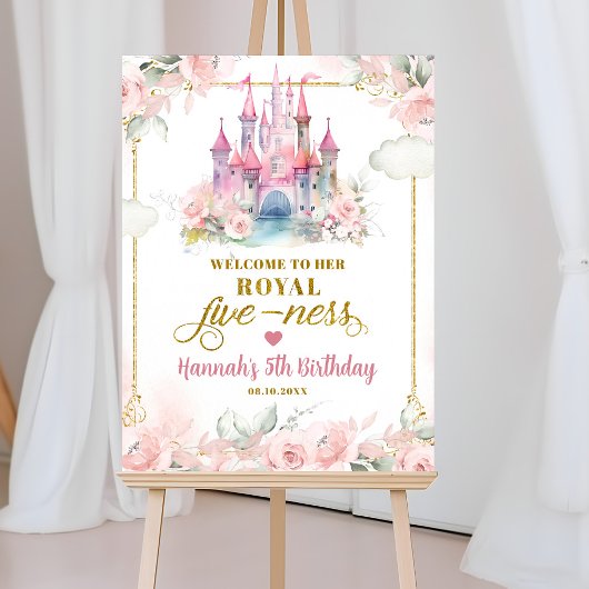 女の子のプリンセス彼女王室のの活性ウェルカムサイン ポスター