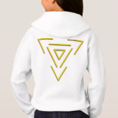 女の子のプルーバーにプログラムされた遊フード付きスウェットシャツ (裏面)