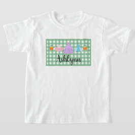 女の子のプレイドトリックまたはトリートTシャツ Tシャツ
