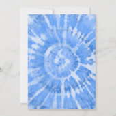 女の子のプールパーティー誕生日パステル タイダイ 招待状 (裏面)