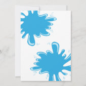 女の子のプールパーティー 12歳の誕生日 招待状 (裏面)