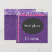 女の子のベイビーシャワー　写真を挿入してください 招待状 (正面/裏面)