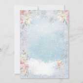 女の子のベビーその冷たい外クマのベビーシャワー 招待状 (裏面)