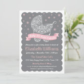 女の子のベビーそれが冷たい外のシャワー招待状 招待状 (スタンド正面)