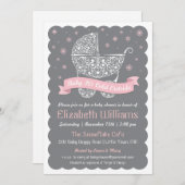 女の子のベビーそれが冷たい外のシャワー招待状 招待状 (正面/裏面)