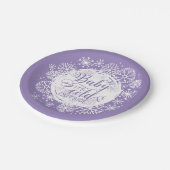 女の子のベビーそれが寒い外の7インチ紙プレート ペーパープレート (アングル)