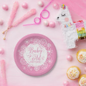 女の子のベビーそれが寒い外の7インチ紙プレート ペーパープレート (パーティー)