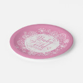 女の子のベビーそれが寒い外の7インチ紙プレート ペーパープレート (アングル)