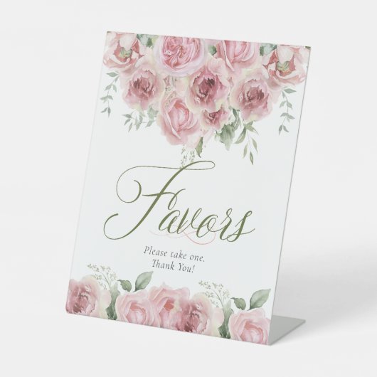 女の子のベビーの開花赤ちゃんシャワー好意サイン 台座サイン (正面)