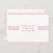 女の子のベビーシャワーありがとう ポストカード (正面/裏面)