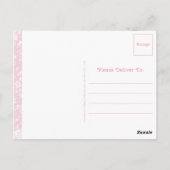 女の子のベビーシャワーありがとう ポストカード (裏面)