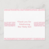 女の子のベビーシャワーありがとう ポストカード (正面)