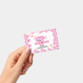 女の子のベビーシャワーです バッジ (手持ち)