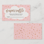 女の子のベビーシャワーのためのおむつのラッフルのチケットの挿入物 エンクロージャーカード (正面/裏面)