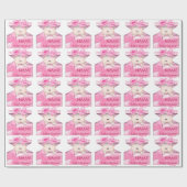 女の子のベビーシャワーのギフトの包装紙 ラッピングペーパー (フラット)