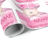 女の子のベビーシャワーのギフトの包装紙 ラッピングペーパー (ロールコーナー)