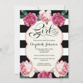 女の子のベビーシャワーの招待状 招待状 (正面)